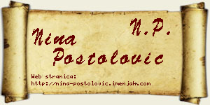 Nina Postolović vizit kartica